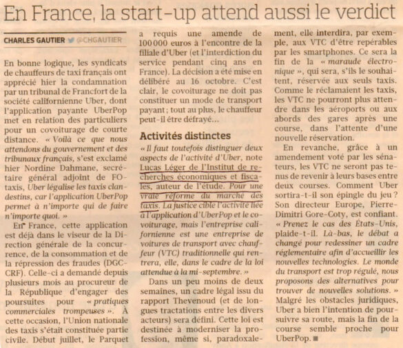 En France, la start-up attend aussi son verdict
